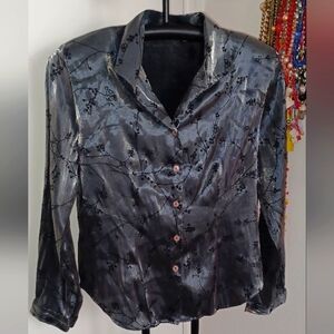 Silver Metallic Blouse